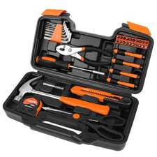 39 Piece Hand Tool Kits with Case - Compact Tool Kit for Handyman, Homeowners...