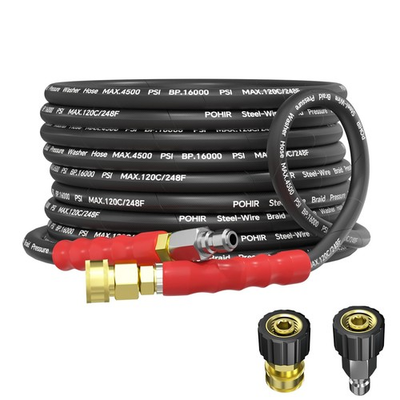 #ad #ad 3 8#x27;#x27; Pressure Washer Hose 25ft4500PSI Power Washer Hose Steel Wire Braided ... $73.14