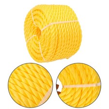 100 ft Twisted Polypropylene Rope 1/2" Yellow Poly Pro Cord Oil Resistant Ideal