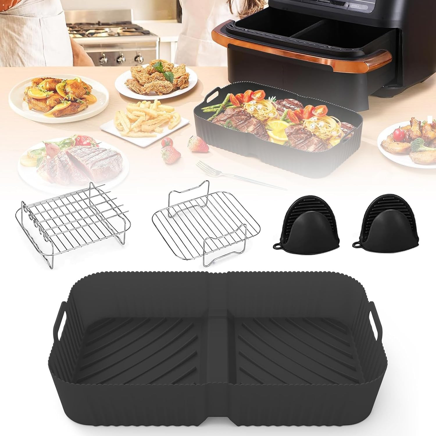 Confronto Kit Accessori Friggitrice Aria: Teglia Silicone vs Carta