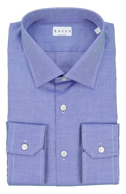 XACUS men's blue oxford shirt evolution fit 51164.003 331ML CLASSIC