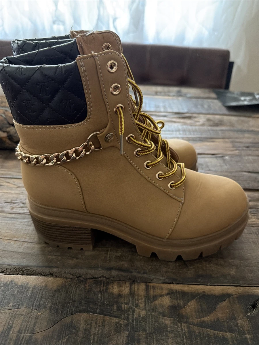 Juicy Couture Leather Upper Brown Boots for Women for sale  display picture 2