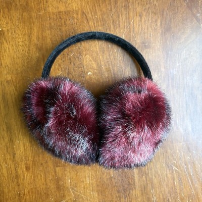 Apparis Women's Esme Ear Muffs Maroon/Burgundy Faux Fur, One Size