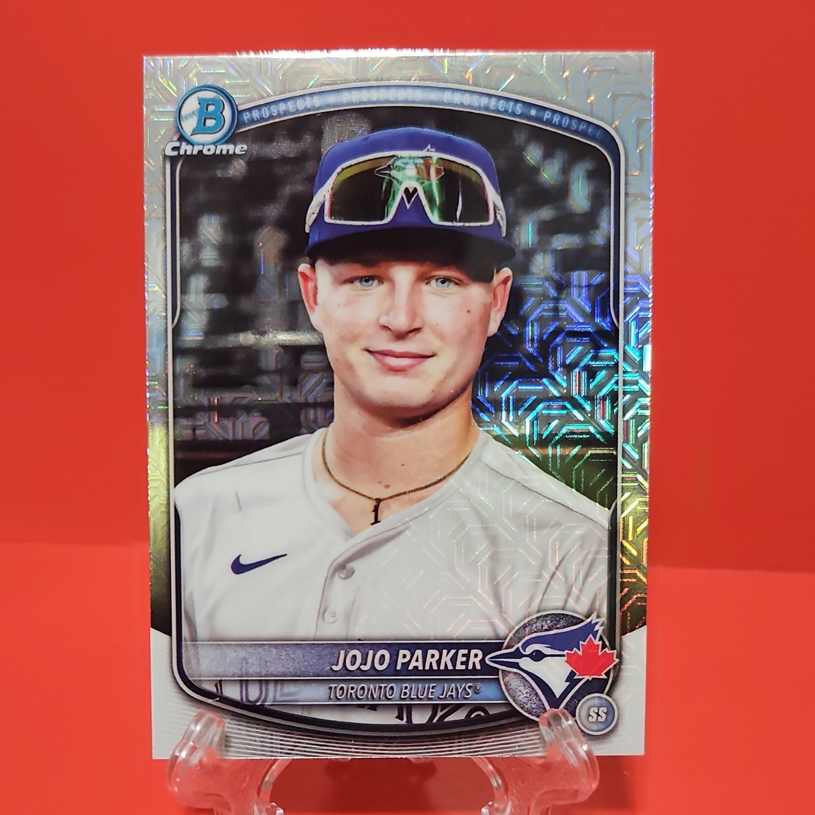 Topps 2025 Bowman Draft Chrome Jojo Parker Mega box Mojo refract image variation