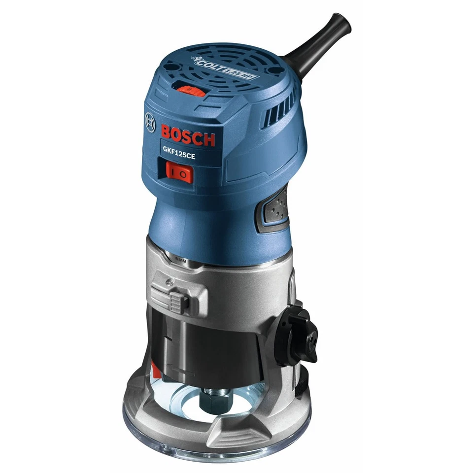Bosch Colt 7 А 1,25 л.с. против пальмового маршрутизатора GKF125CEK-RT сертифицированный восстановленный - Изображение 3 из 4