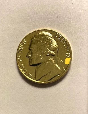 1978 D 24k Gold Plated Uncirculated Jefferson Nickel