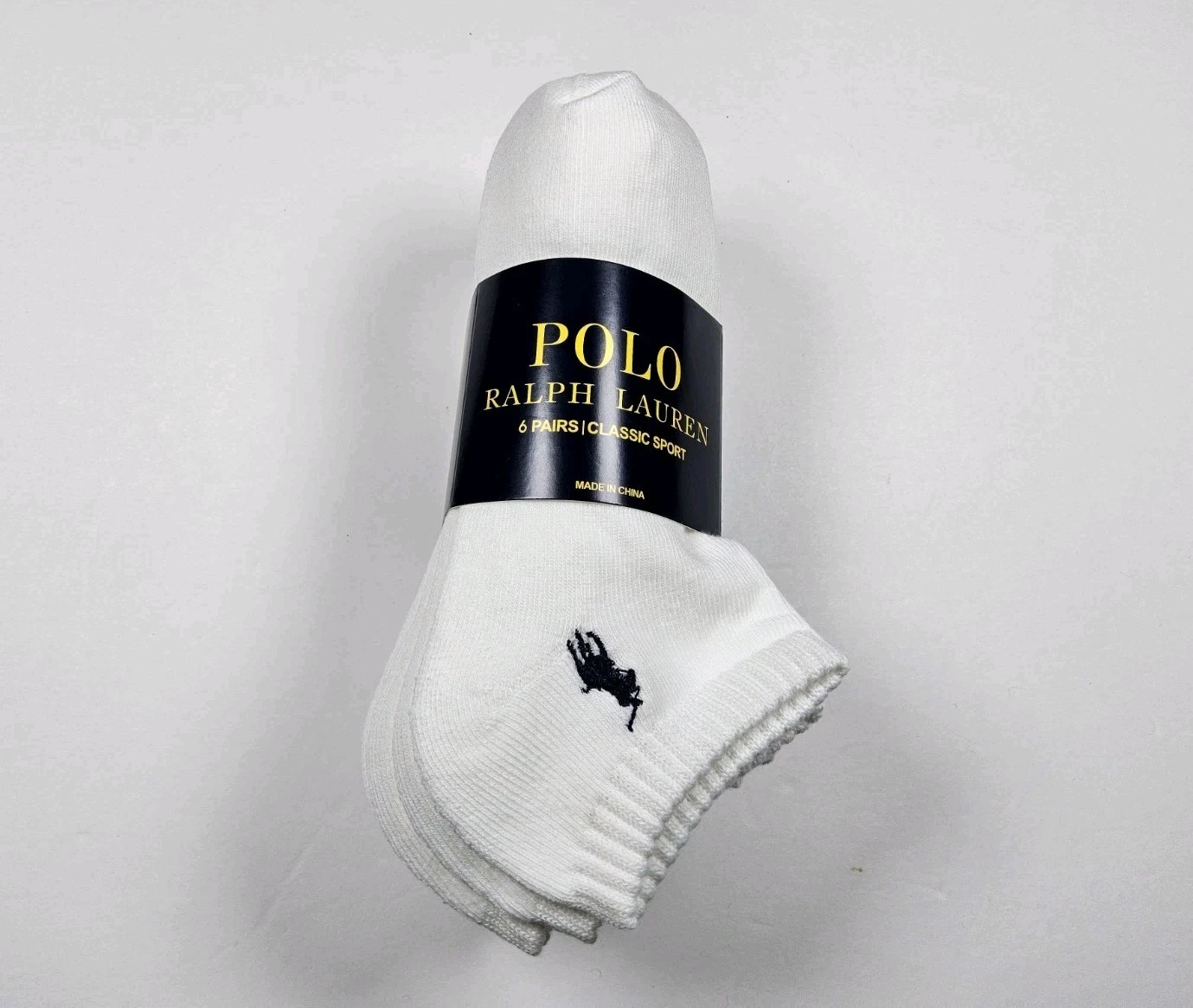 Polo Ralph Lauren Men's 6pk Ankle Socks White Size 10-13