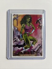 2024 SkyBox Marvel Masterpieces 92 Platinum She-Hulk #82 Leather a29
