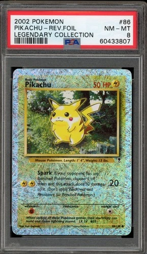 Pokemon Pikachu Legendary Coll. Reverse Holo #86 PSA 8