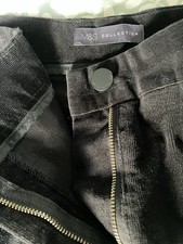 Marks and Spencer Women's Black Cord Skirt With Pockets