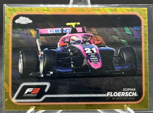 2024 Topps Chrome Logofractor Formula 1 F1 Sophia Floersch Gold 10/50 #134
