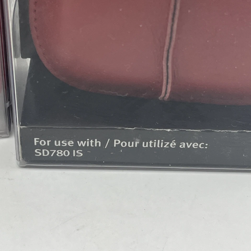 (2) Canon PowerShot SD780 IS Digital Camera Red Leather Case/Sleeve w/ Belt Loop - Image 3 of 4