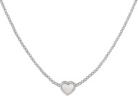 Jacques Lemans - Kette Kugel Herz Sterlingsilber Mit Perlmutt Und Zirkonia