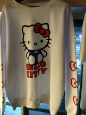 Hello Kitty Sweatshirt Women's Large White NEW WITH TAGS