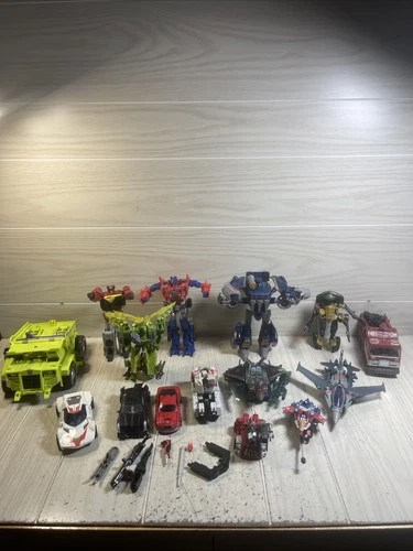 Transformers Lot Vtg Action Figures 1980s- 2000  Cars Planes Lot Of 15