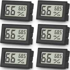 Vaikby 6-Pack Mini Digital Thermometer Hygrometer, Indoor Humidity Monitor, Temp