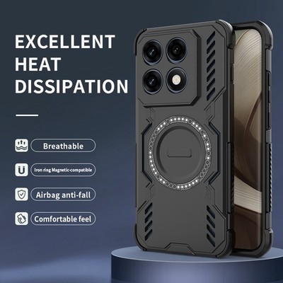 Für Motorola Edge 70 Pro , Stoßdichte 4 Airbags Magnetische Hybrid Rüstung Case