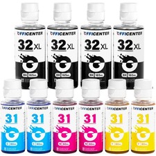 10 Pack 32XL Black Ink Bottle, 31 Ink Bottle Set Compatible for HP Smart Tank...