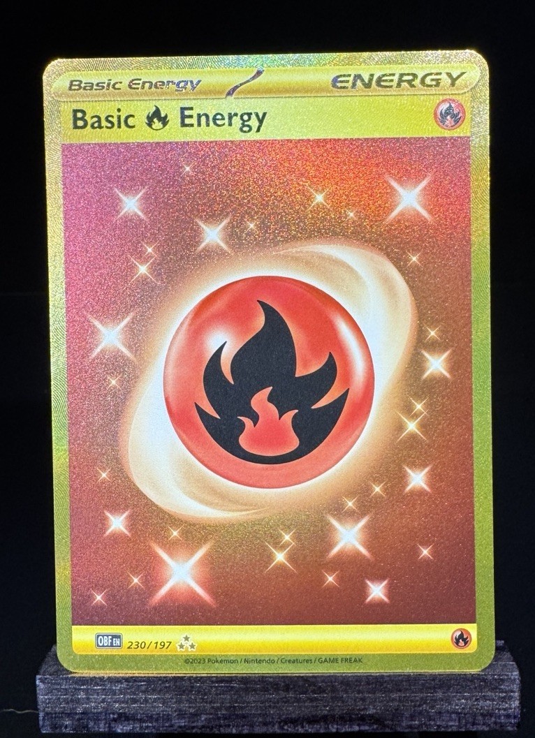 Pokemon Card - Basic Fire Energy Obsidian Flames 230/197 Secret Rare