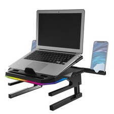 Gaming Laptop Stand, 360° Notebook Stand Height-Adjustable with RGB Lighting,...