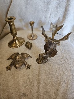 Small Lot Of 6 Brass Items