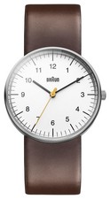 Braun BN0021 Classic Quartz 38mm White Dial / Brown Leather Strap BN0021WHBRG