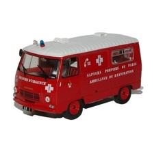 G001 Peugeot J7C Ambulance 1:43 Ixo Hachette truck firefighters Diecast