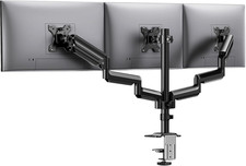 HUANUO Triple Monitor Mount for 13-27 Inch Computer Screens, Gaming 3 Monitor De