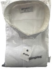 NWT Gingiss White Tuxedo Dress Shirt Men  s Size 3XL