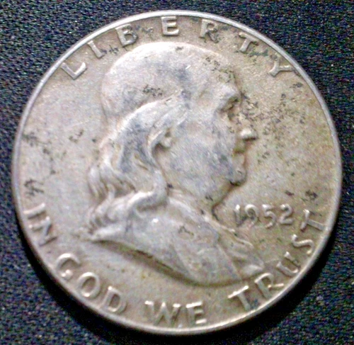 Franklin Half Dollar, silver .900 fine, Ave. circulation, random date,