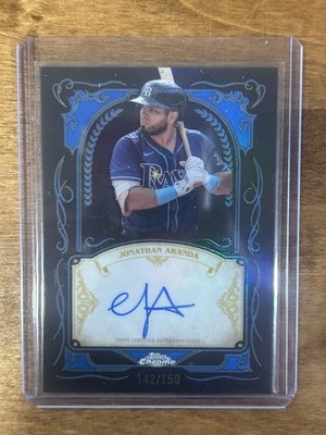 2026 Topps Chrome Baseball Jonathan Aranda Ink Strokes Auto IS-JA Rays