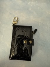 Betsey Johnson Black Wristlet Wallet Zip Card...