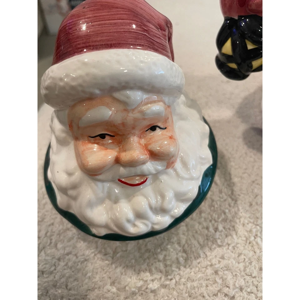 Tetera de cerámica de Papá Noel decoración navideña decoración festiva Foto 3 de 4