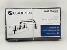 Glacier Bay Aragon 4 in. Centerset 2-Handle Laundry Utility Faucet in Chrome
