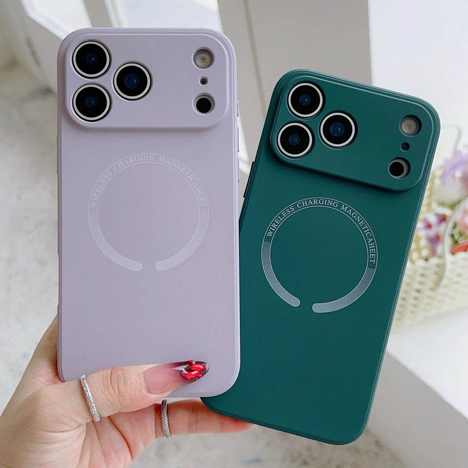 For Apple iPhone 17 Pro Max Phone Case Magnetic Soft Liquid Silicone TPU Cover - Image 4 of 4