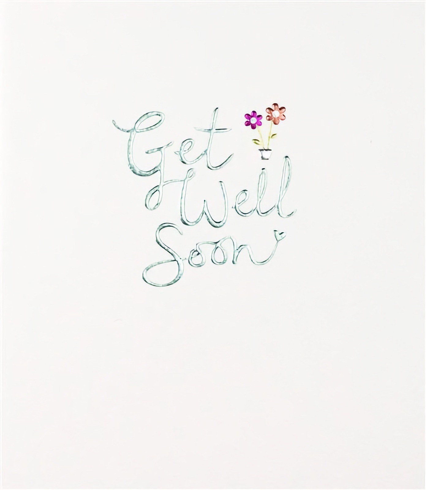 Get Well Soon Card Premium Female Flowers Hope You Feel Brighter Soon