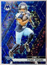 2025 Panini Mosaic Tyjae Spears Blue Disco /99 #69 Tennessee Titans