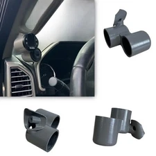 15-22 Ford F150 250 350 Left Side Handle Pillar Dual Gauge Pod Mount Gray