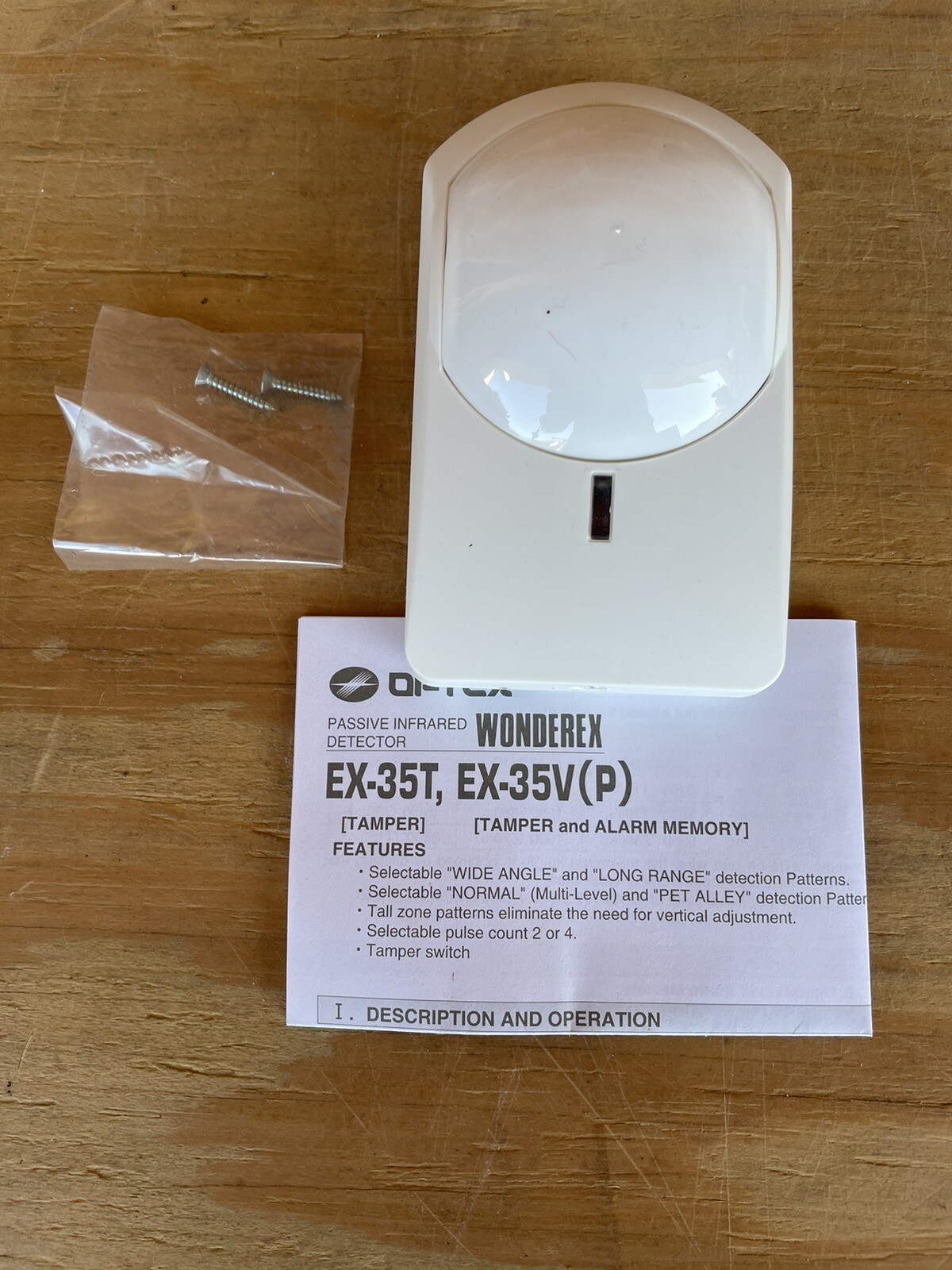 Optex Ex-35t Motion Detector Passive Infrared Dual Pattern for sale ...