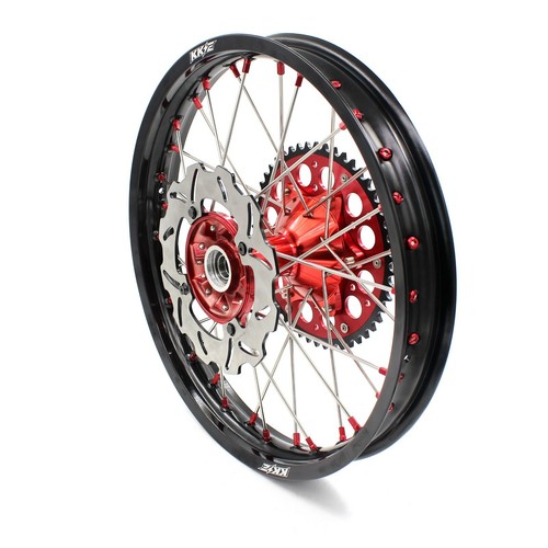 KKE 21/18'' Enduro Wheels Fit Honda XR650R 2000-2008 CNC Red Cast Hub and Nipple - Picture 11 of 12