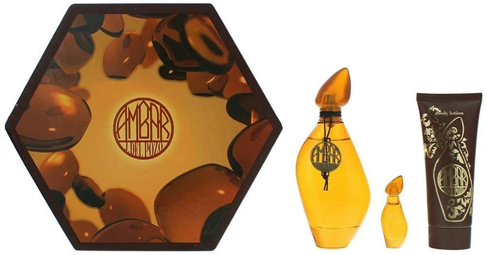 Jesús Del Pozo Ambar Eau Toilette Set 100 Ml + 4 Ml + Loción Corporal 100 Ml Foto 2 de 2