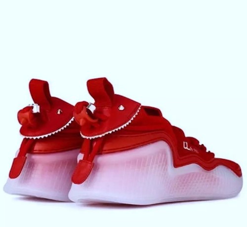 NUEVO EN CAJA Christian Louboutin Arpoador Donna Suela Transparente Rojo Gamuza Zapatillas Para Hombre 42 9 - Imagen 8 de 12