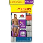 Fruit of the Loom | Men's Assorted Color Briefs | Medium | 6+2 Bonus Pack