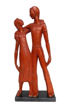 JOS VAN ACKER MID CENTURY CERAMIC SCULPTURE BELGIUM MODERNISM 20 INCHES