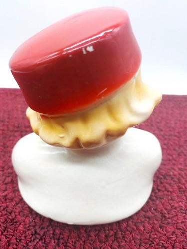 Tarro de galletas vintage American Bisque Sailor Dutch Boy con botones dorados parches años 40 - Imagen 7 de 11
