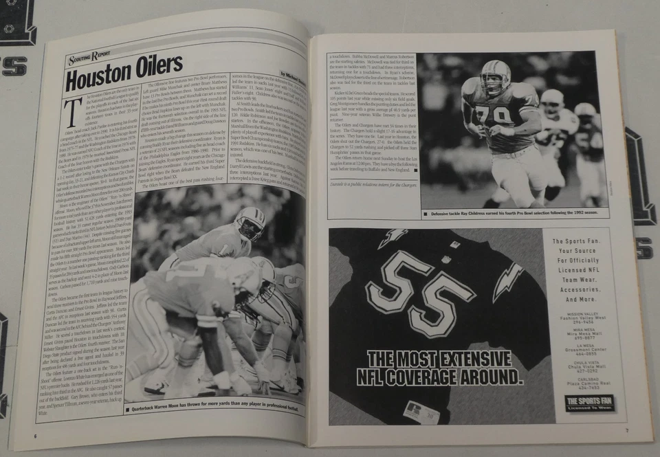 Charlie Joiner Signed 1993 Chargers Hall of Fame Football Game Program PSA/DNA - Image 4 of 4