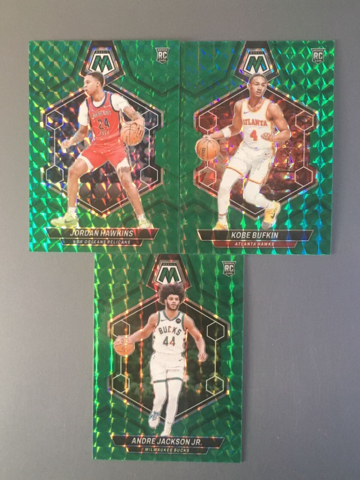 Jordan Hawkins 2023-24 Panini Mosaic Green Prizm RC #243