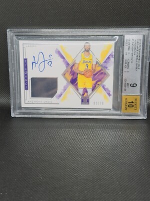 2019-20 Panini Impeccable Elegance Veteran Jersey Auto Anthony Davis /10 Lakers