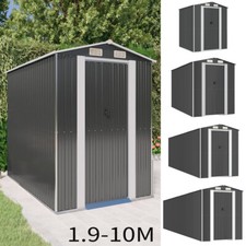 1-10m Geräteschuppen Metall Gartenhaus Schuppen Gerätehaus Garten Schrank Anthra