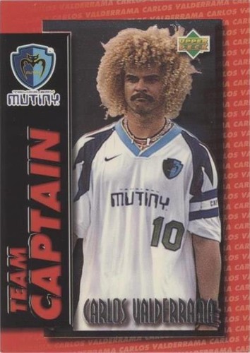 Upper Deck Bandai MLS Card 1997 Carlos Valderrama Tampa Bay Munity